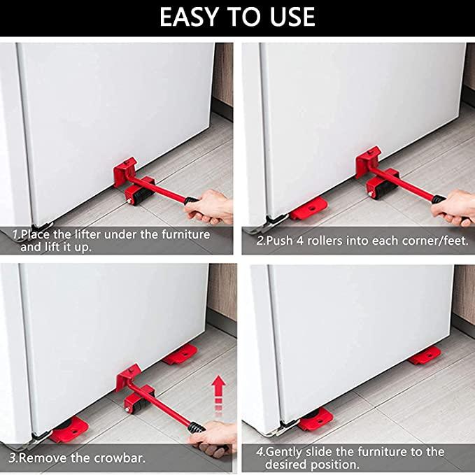 Heavy Furniture Lifter & Slider Set — Effortless Moving for Heavy Appliances and Furniture