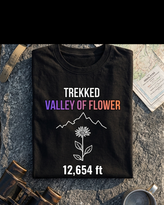 Valley of Flowers 12654ft Alpine Garden Unisex Classic Crew T-Shirt