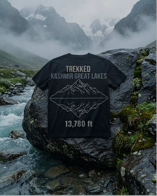 Kashmir Great Lakes 13780ft Trekking Unisex Classic Crew T-Shirt