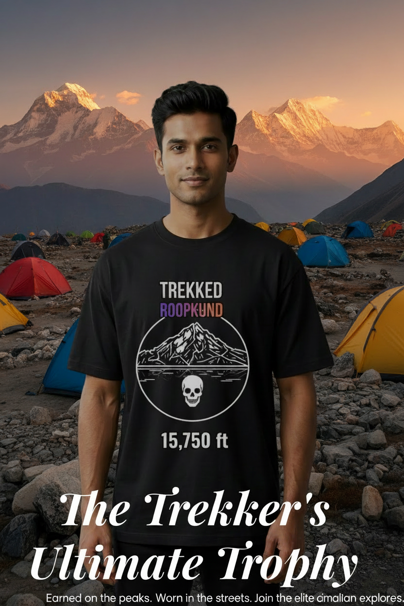 Roopkund 15750ft Mystery Lake Trek Unisex Classic Crew T-Shirt