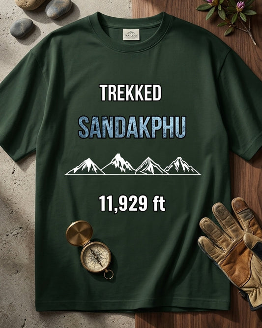 Sandakphu 11929ft Multi-Peak Trek Unisex Classic Crew T-Shirt