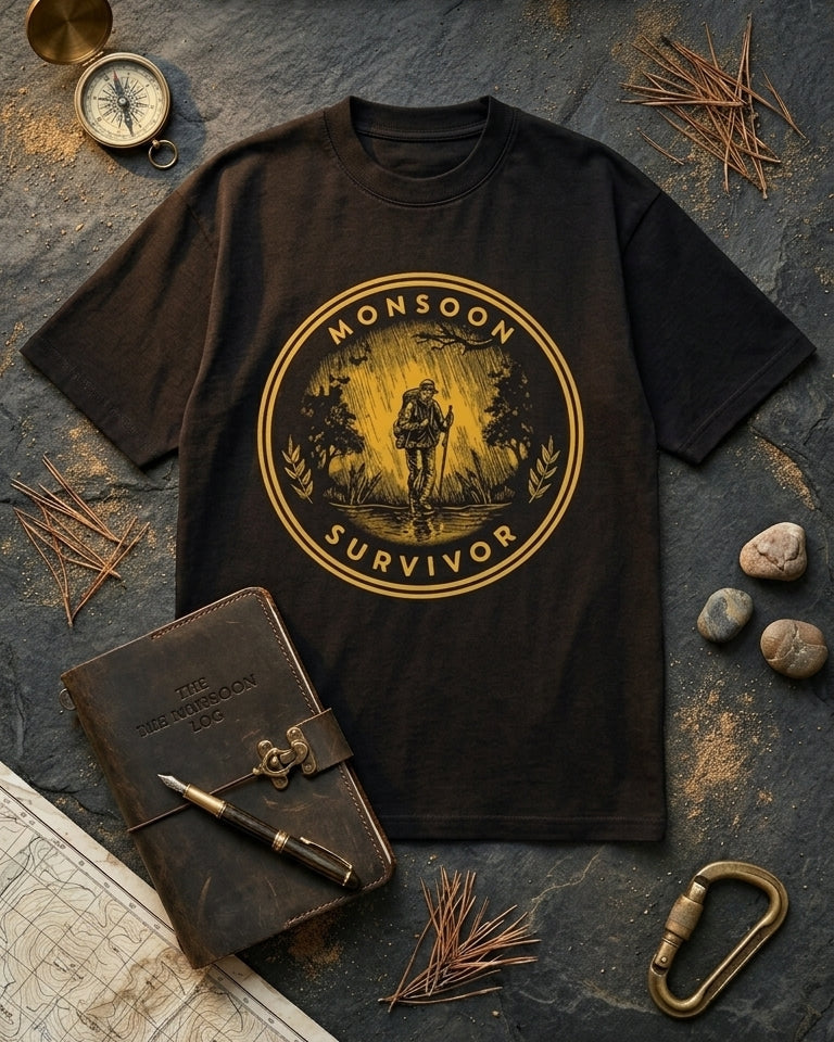 Monsoon Survivor | Rain Trek Warrior Unisex T-Shirt