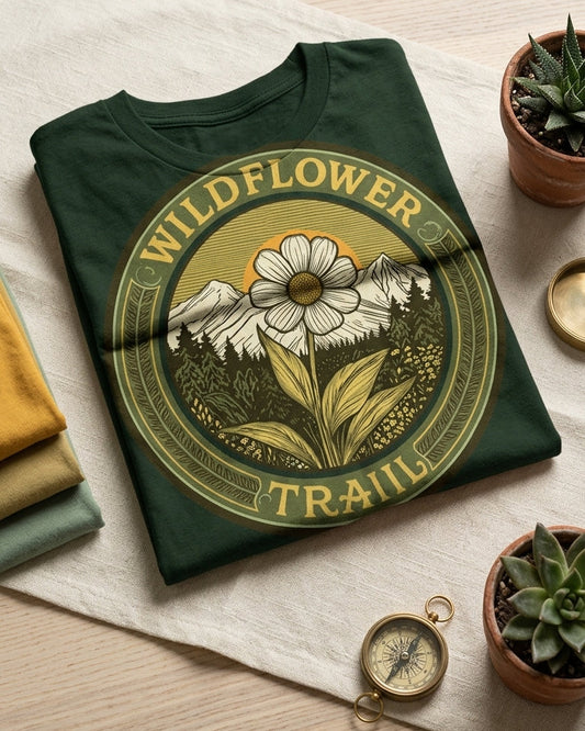 Wildflower Trail | Alpine Flower Hike Tee Unisex T-Shirt